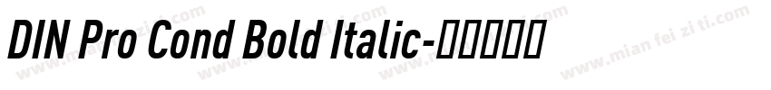 DIN Pro Cond Bold Italic字体转换